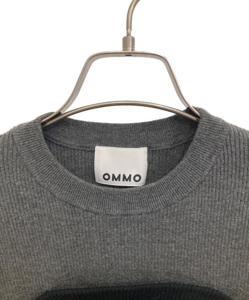 OMMO（オーエムエムオー）OMMO (オーエムエムオー) BUSTIER LAYERED BLOCKING KNIT グレー サイズ:FREEの古着・服飾アイテム