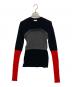 OMMO（オーエムエムオー）の古着「BUSTIER LAYERED BLOCKING KNIT」｜ブラック