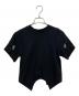 OMMO（オーエムエムオー）の古着「TUCK SLEEVE SHORT T」｜ブラック