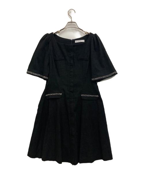 HER LIP TO（ハーリップトゥ）Her lip to (ハーリップトゥ) canal tweed mini dress ブラック サイズ:M 未使用品の古着・服飾アイテム