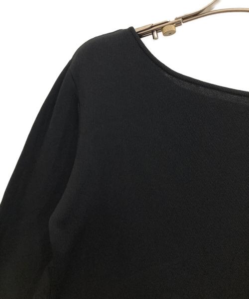 JENNE（ジェンヌ）JENNE (ジェンヌ) 配色カフスニットワンピース ブラック×ブルー サイズ:M 未使用品の古着・服飾アイテム