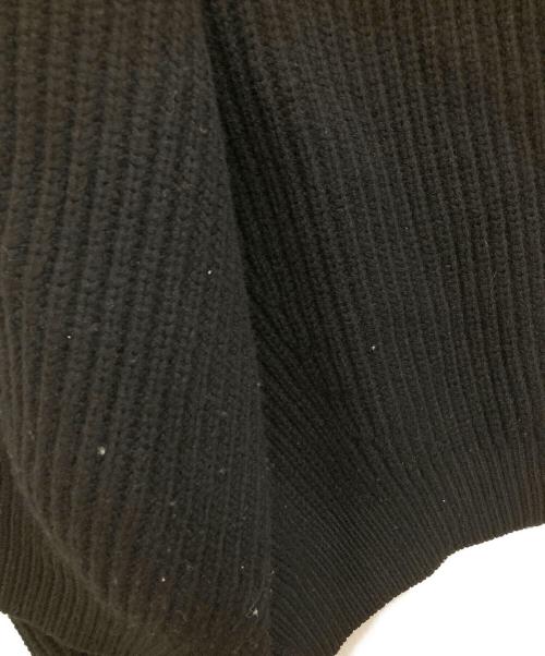 SACRA（サクラ）SACRA (サクラ) BOILED LAMBWOOL FURROW CARDIGAN ブラック サイズ:38の古着・服飾アイテム