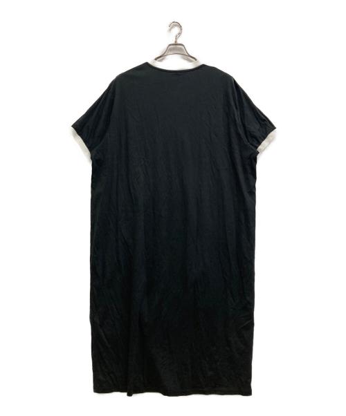 adidas（アディダス）adidas (アディダス) オーバーサイズ Vネックワンピース ブラック サイズ:Ｌの古着・服飾アイテム