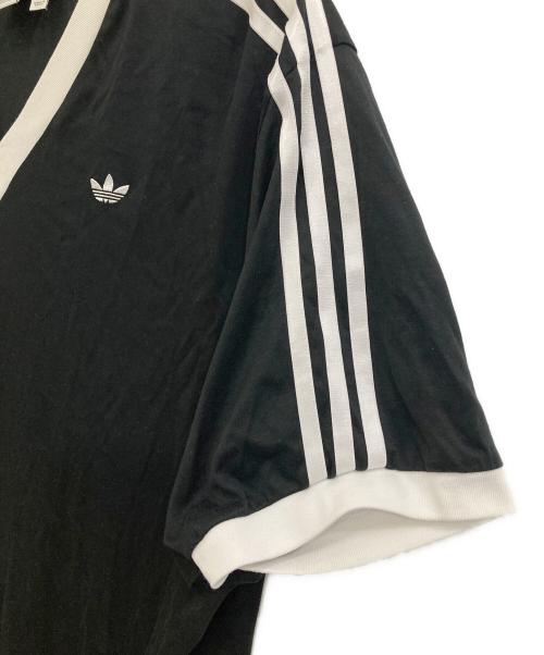 adidas（アディダス）adidas (アディダス) オーバーサイズ Vネックワンピース ブラック サイズ:Ｌの古着・服飾アイテム
