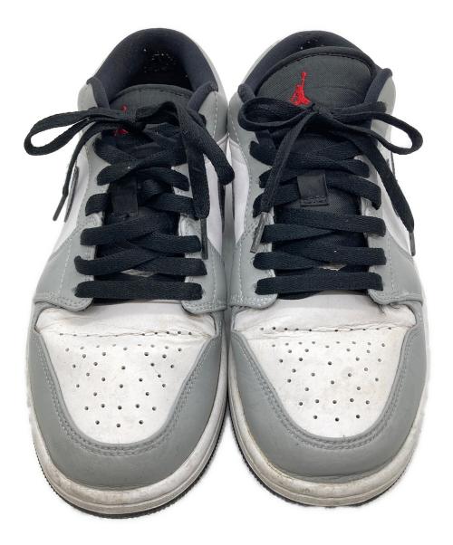 NIKE（ナイキ）NIKE (ナイキ) AIR JORDAN 1 LOW ライトグレー×ホワイト サイズ:27の古着・服飾アイテム