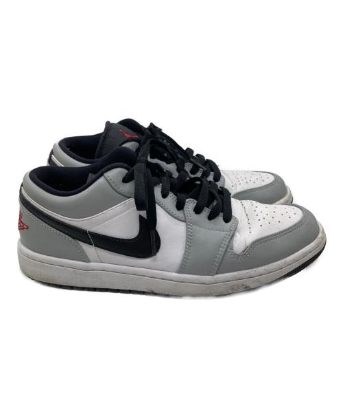 NIKE（ナイキ）NIKE (ナイキ) AIR JORDAN 1 LOW ライトグレー×ホワイト サイズ:27の古着・服飾アイテム