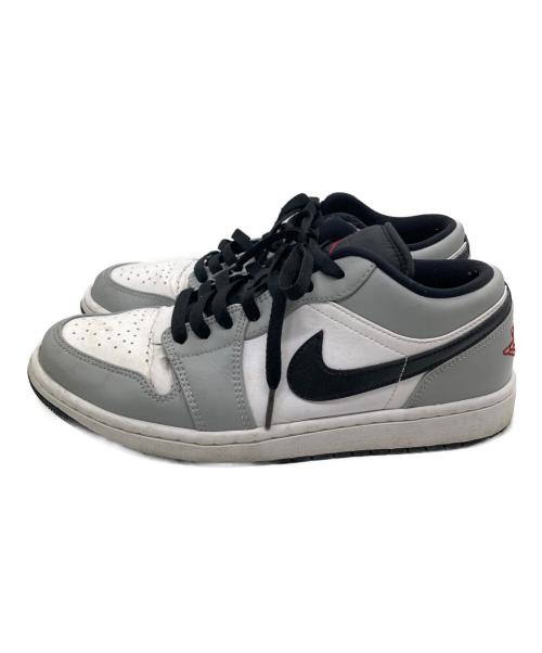 NIKE（ナイキ）NIKE (ナイキ) AIR JORDAN 1 LOW ライトグレー×ホワイト サイズ:27の古着・服飾アイテム