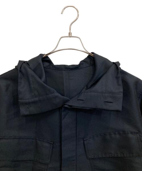GALERIE VIE（ギャルリーヴィー）GALERIE VIE (ギャルリーヴィー) シェイプメモリー ZIPフードブルゾン ネイビー サイズ:FREEの古着・服飾アイテム
