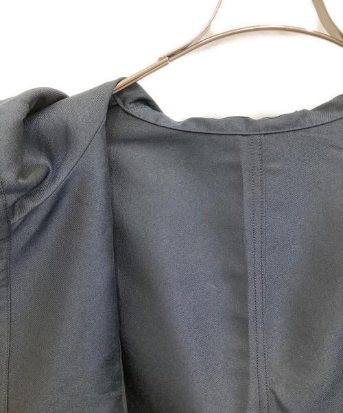 GALERIE VIE（ギャルリーヴィー）GALERIE VIE (ギャルリーヴィー) シェイプメモリー ZIPフードブルゾン ネイビー サイズ:FREEの古着・服飾アイテム