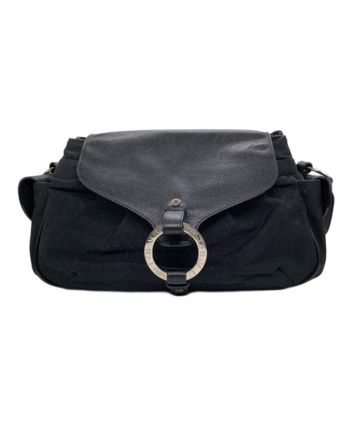 BVLGARI（ブルガリ）BVLGARI (ブルガリ) ロゴマニアワンショルダーバッグ ブラックの古着・服飾アイテム