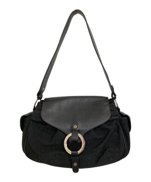 BVLGARI（ブルガリ）BVLGARI (ブルガリ) ロゴマニアワンショルダーバッグ ブラックの古着・服飾アイテム