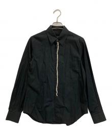 tricot COMME des GARCONS（トリココムデギャルソン）の古着「装飾パールシャツ」｜ブラック