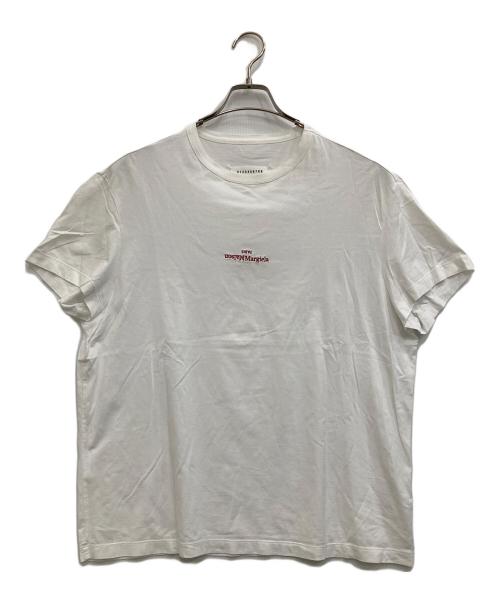 Maison Margiela（メゾンマルジェラ）Maison Margiela (メゾンマルジェラ) ロゴ刺繍Tシャツ ホワイト サイズ:52の古着・服飾アイテム