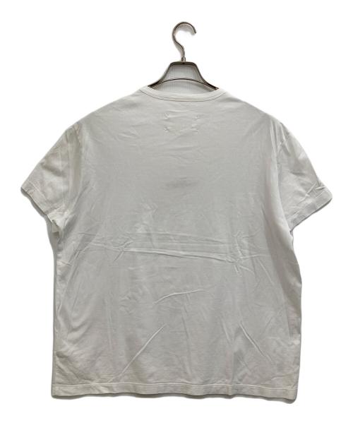 Maison Margiela（メゾンマルジェラ）Maison Margiela (メゾンマルジェラ) ロゴ刺繍Tシャツ ホワイト サイズ:52の古着・服飾アイテム