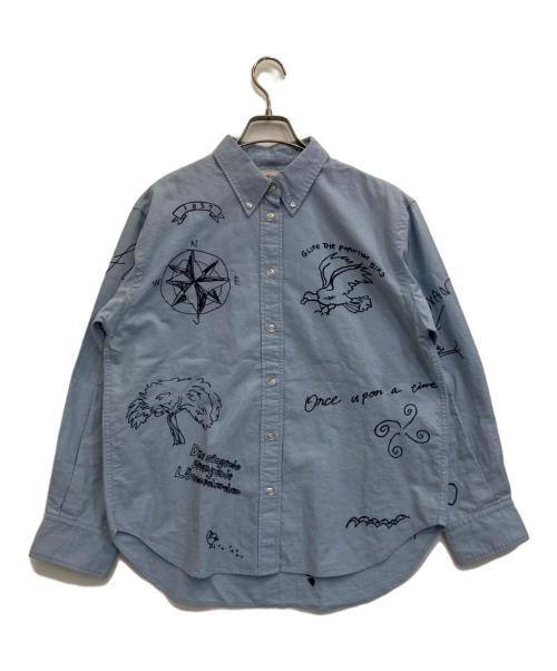 SLOBE citron（スローブシトロン）SLOBE citron (スローブシトロン) 刺繍シャツ スカイブルー サイズ:-の古着・服飾アイテム