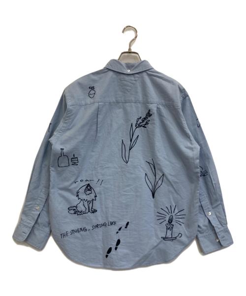 SLOBE citron（スローブシトロン）SLOBE citron (スローブシトロン) 刺繍シャツ スカイブルー サイズ:-の古着・服飾アイテム