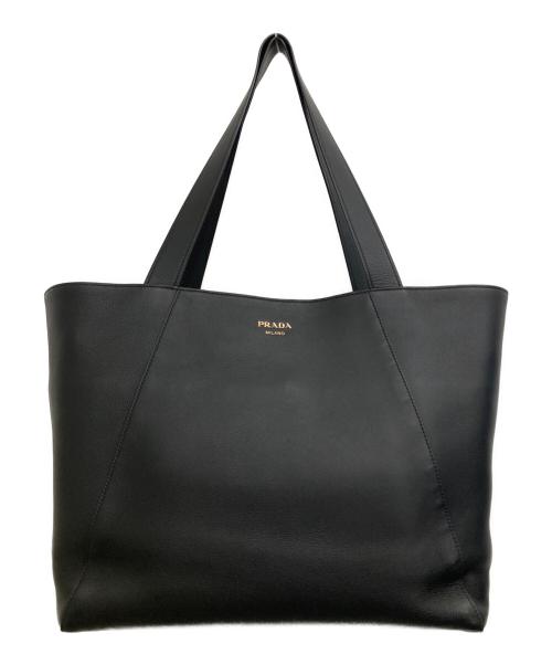 PRADA（プラダ）PRADA (プラダ) レザートートバッグ ブラックの古着・服飾アイテム