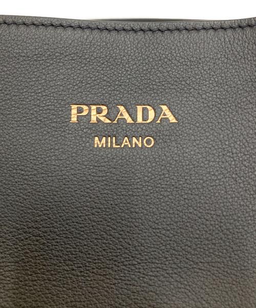 PRADA（プラダ）PRADA (プラダ) レザートートバッグ ブラックの古着・服飾アイテム