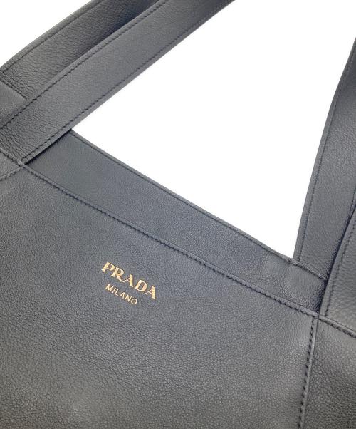 PRADA（プラダ）PRADA (プラダ) レザートートバッグ ブラックの古着・服飾アイテム