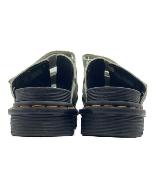 Dr.Martens（ドクターマーチン）Dr.Martens (ドクターマーチン) RAINE SIDE SANDAL ブラック  ライトグリーン サイズ:38の古着・服飾アイテム