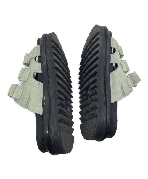 Dr.Martens（ドクターマーチン）Dr.Martens (ドクターマーチン) RAINE SIDE SANDAL ブラック  ライトグリーン サイズ:38の古着・服飾アイテム