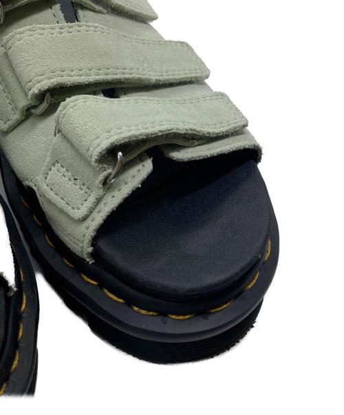 Dr.Martens（ドクターマーチン）Dr.Martens (ドクターマーチン) RAINE SIDE SANDAL ブラック  ライトグリーン サイズ:38の古着・服飾アイテム