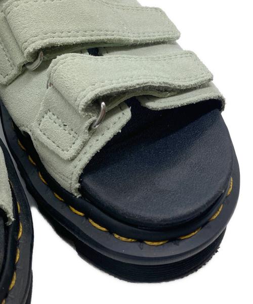 Dr.Martens（ドクターマーチン）Dr.Martens (ドクターマーチン) RAINE SIDE SANDAL ブラック  ライトグリーン サイズ:38の古着・服飾アイテム