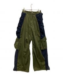 MAISON SPECIAL（メゾンスペシャル）の古着「Bicolor Cargo Pants」｜オリーブ
