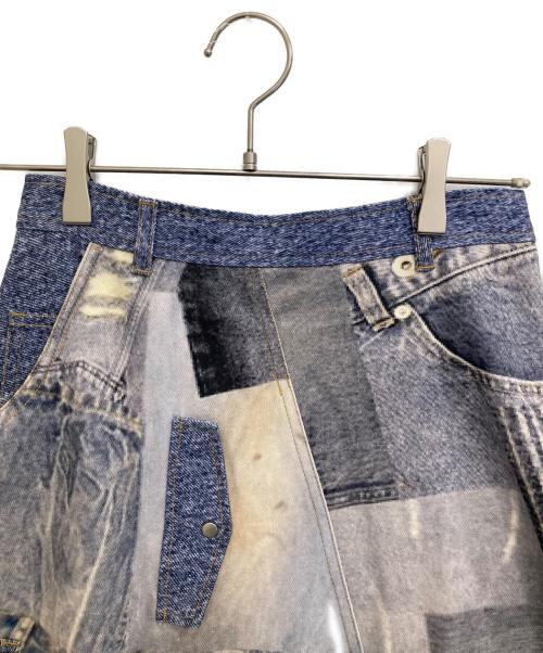 Ameri（アメリ）Ameri (アメリ) DENIM PATCHWORK PRINT SKIRT インディゴ サイズ:Mの古着・服飾アイテム