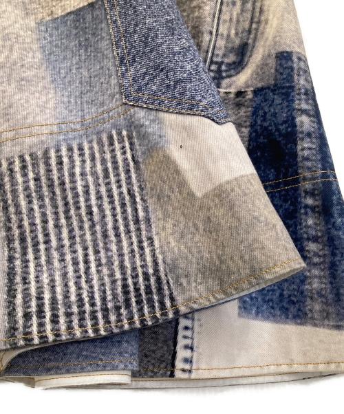 Ameri（アメリ）Ameri (アメリ) DENIM PATCHWORK PRINT SKIRT インディゴ サイズ:Mの古着・服飾アイテム