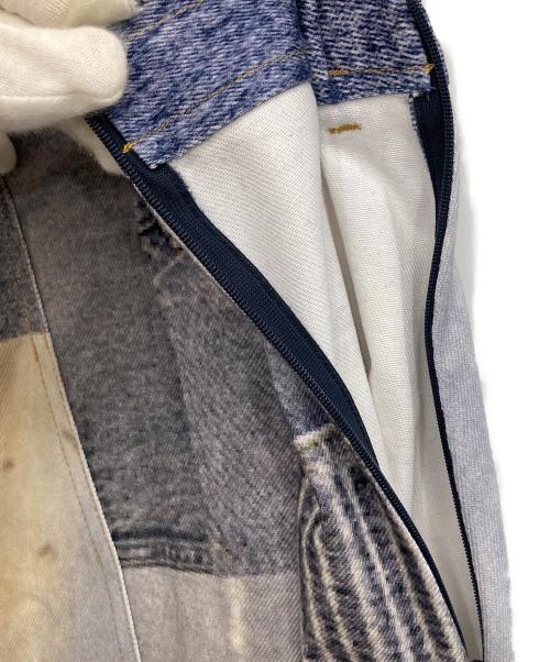 Ameri（アメリ）Ameri (アメリ) DENIM PATCHWORK PRINT SKIRT インディゴ サイズ:Mの古着・服飾アイテム