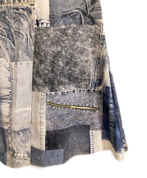 Ameri（アメリ）Ameri (アメリ) DENIM PATCHWORK PRINT SKIRT インディゴ サイズ:Mの古着・服飾アイテム