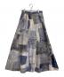 Ameri（アメリ）の古着「DENIM PATCHWORK PRINT SKIRT」｜インディゴ