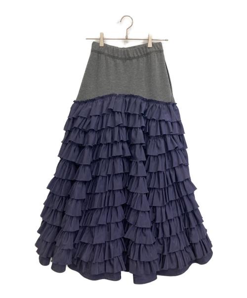 OMMO（オーエムエムオー）OMMO (オーエムエムオー) MANY FRILLS VOLUME SK パープル サイズ:38の古着・服飾アイテム