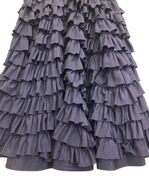 OMMO（オーエムエムオー）OMMO (オーエムエムオー) MANY FRILLS VOLUME SK パープル サイズ:38の古着・服飾アイテム