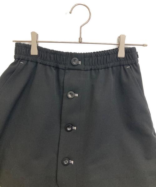 OMMO（オーエムエムオー）OMMO (オーエムエムオー) MIX FABRIC FLARE SK ブラック サイズ:38の古着・服飾アイテム