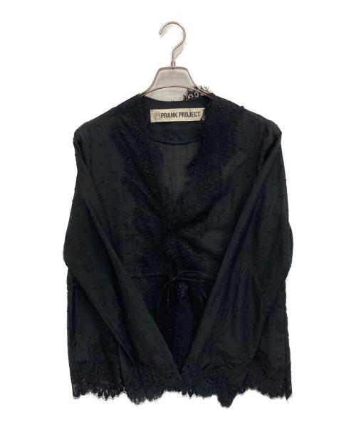 PRANK PROJECT（プランクプロジェクト）PRANK PROJECT (プランクプロジェクト) Dot Jacquard Lace Cardigan ブラック サイズ:FREE 未使用品の古着・服飾アイテム