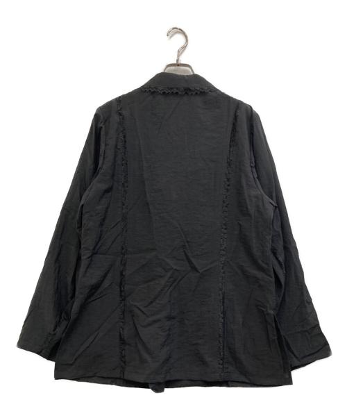 Ameri（アメリ）AMERI (アメリ) MEDI LINE LACE DOUBLE JACKET チャコールブラック サイズ:Sの古着・服飾アイテム
