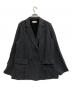 AMERI（アメリ）の古着「MEDI LINE LACE DOUBLE JACKET」｜チャコールブラック