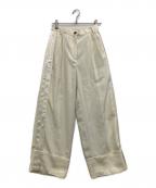 Ameriアメリ）の古着「MEDI FOLDED HEM RELAXING PANTS」｜アイボリー