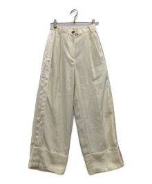 Ameri（アメリ）の古着「MEDI FOLDED HEM RELAXING PANTS」｜アイボリー