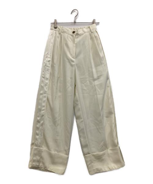 Ameri（アメリ）AMERI (アメリ) MEDI FOLDED HEM RELAXING PANTS アイボリー サイズ:Mの古着・服飾アイテム