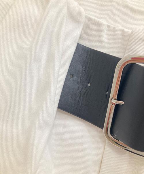 PRANK PROJECT（プランクプロジェクト）PRANK PROJECT (プランクプロジェクト) High-Waist Belted Tuck Pants ホワイト サイズ:38の古着・服飾アイテム