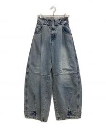 PRANK PROJECT（プランクプロジェクト）の古着「High Waist Banana Denim Pants」｜インディゴ