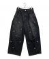 MAISON SPECIAL（メゾンスペシャル）の古着「Collaboration Flower Embroidery Denim Pants」｜ブラック