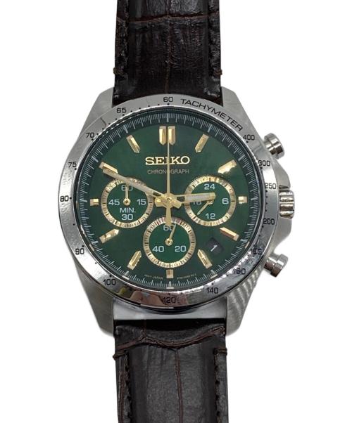 SEIKO（セイコー）SEIKO (セイコー) クロノグラフ グリーンの古着・服飾アイテム
