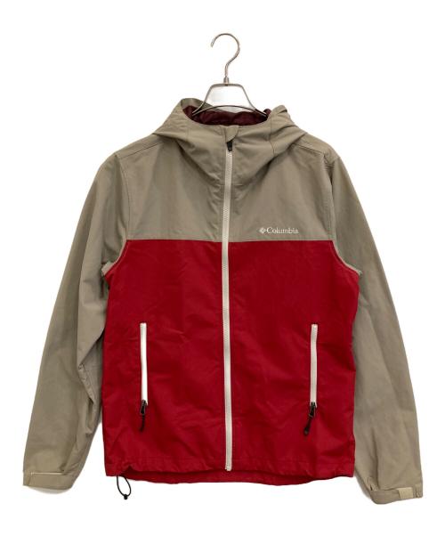 Columbia（コロンビア）Columbia (コロンビア) ヴィッザボーナパスジャケット ベージュ×レッド サイズ:Mの古着・服飾アイテム