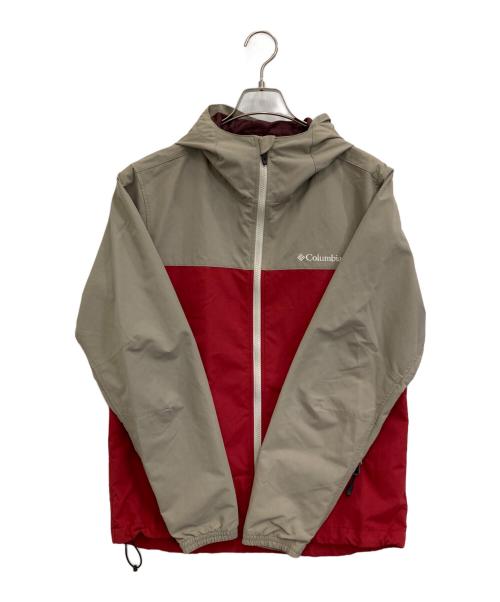 Columbia（コロンビア）Columbia (コロンビア) ヴィッザボーナパスジャケット ベージュ×レッド サイズ:Mの古着・服飾アイテム