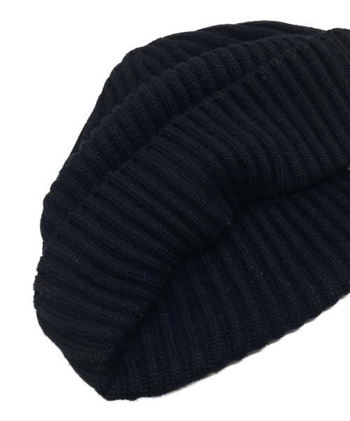 STONE ISLAND（ストーンアイランド）STONE ISLAND (ストーンアイランド) FULL RIB RWS WOOL ニット帽 ブラックの古着・服飾アイテム