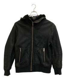 Calvin Klein platinum（カルバンクラインプラチナム）の古着「ラムレザージャケット」｜ブラック